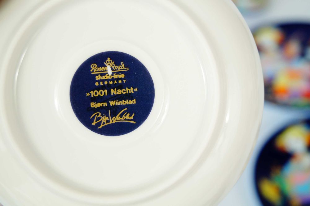 ROSENTHAL 1001 NOCY serwis kobaltowy kobalt kawa espresso