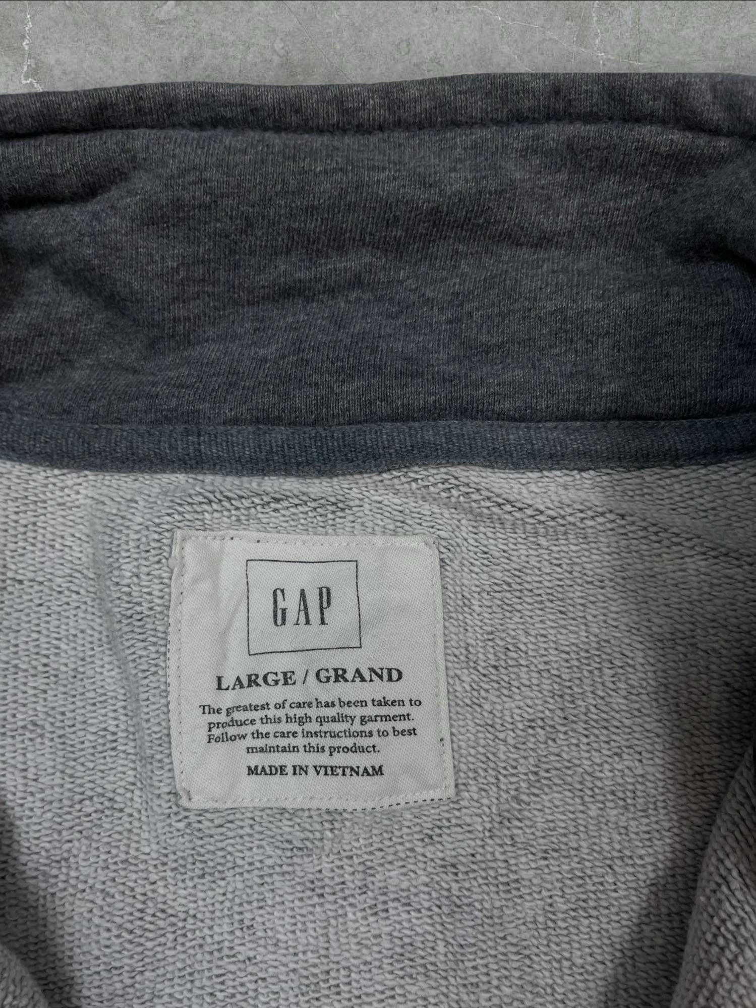 Bluza Gap Męska rozpinana szara bawełniana Vintage retro logo