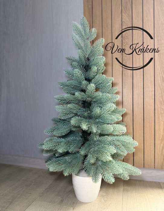 Ялинка штучна лита в горщику офісна, Елка искусственная 0,7 м та 1,1 м