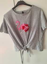 Koszulka z flamingiem bawełna