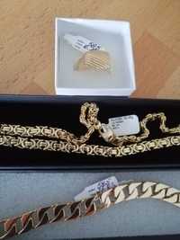 Biżuteria złoto łańcuszek bransoletka