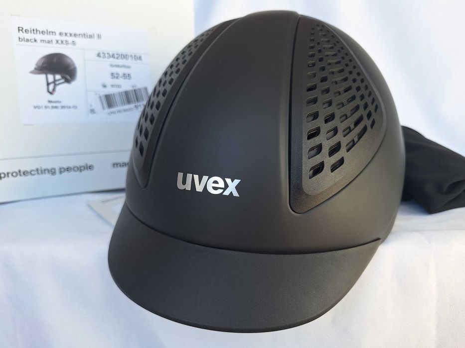 Kask jeździecki toczek Uvex Reithelm Exxential II Black XS/S 52-55cm