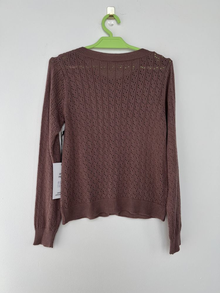 Pompdelux sweter dziecięcy kardigan brąz r.116