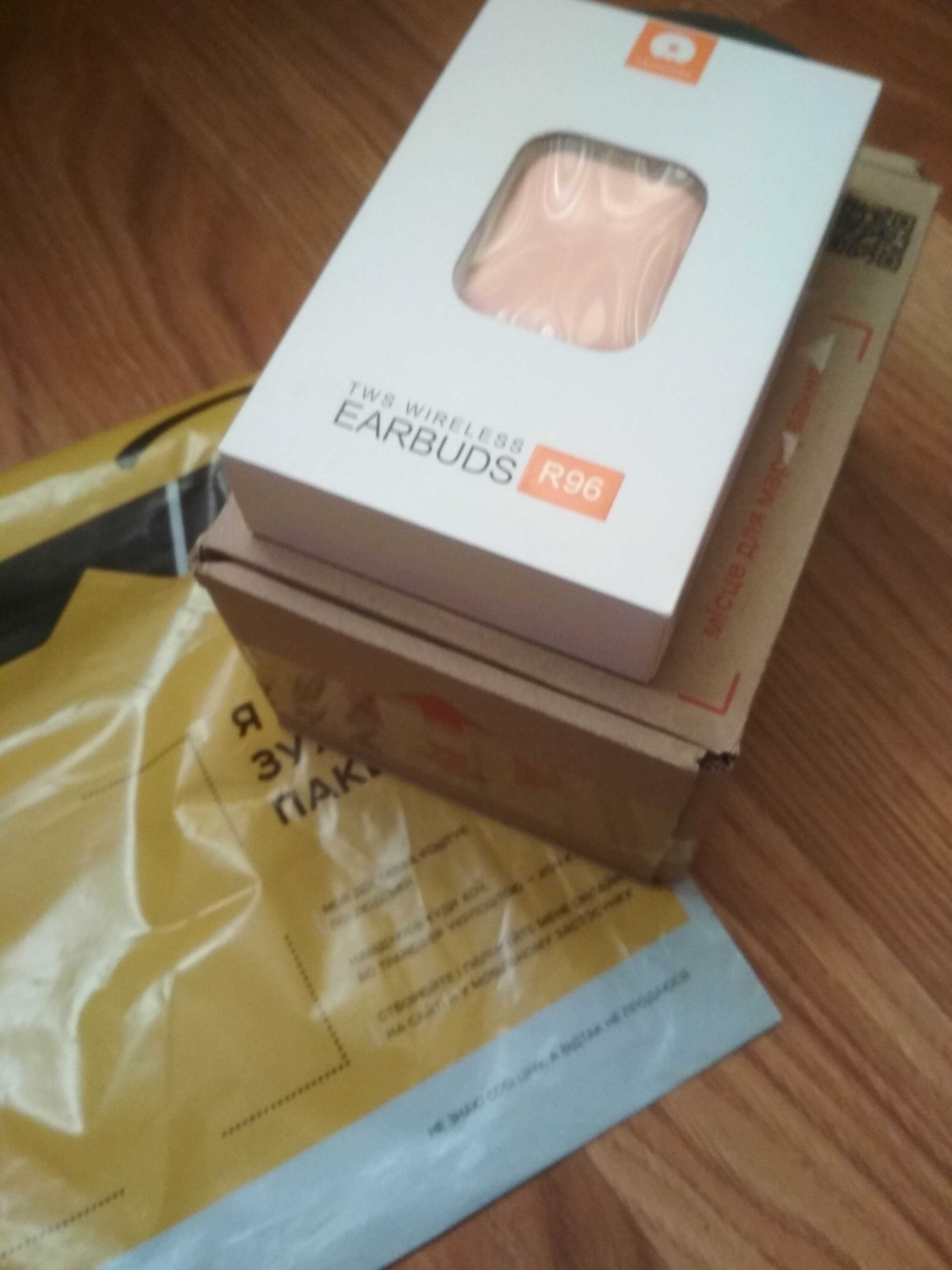 Bluetooth-гарнітура WUW R96 AirPods навушники рожеві TWS