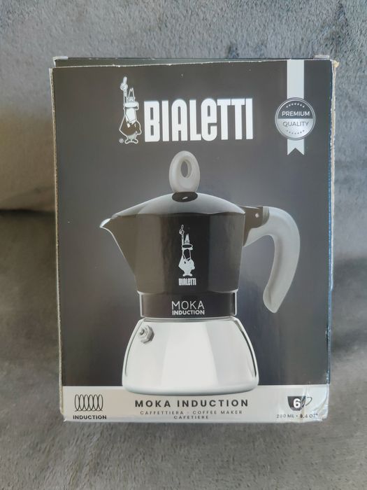 Outlet Kawiarka  MOKA INDUCTION 6tz BLACK BIALETTI indukcja 280ml