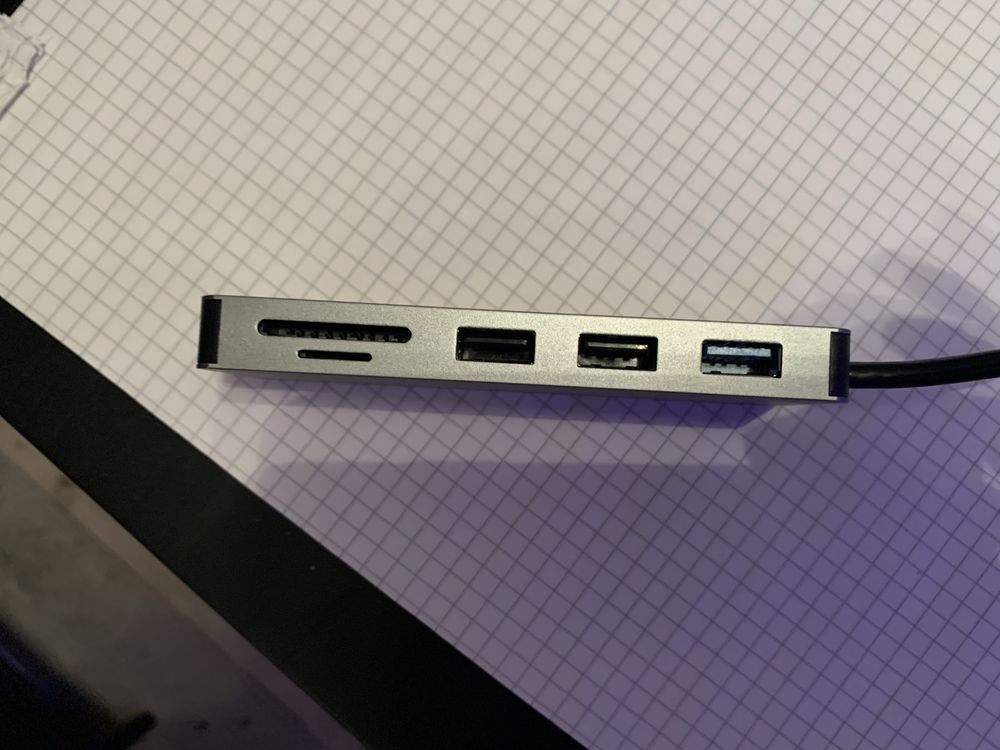 Green Cell HUB AK50 7w1 (USB C, USB A, HDMI, microSD, SD)