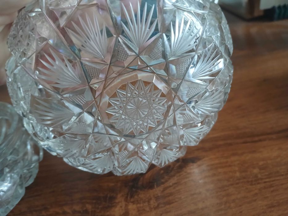 Stara bombonierka kryształowa