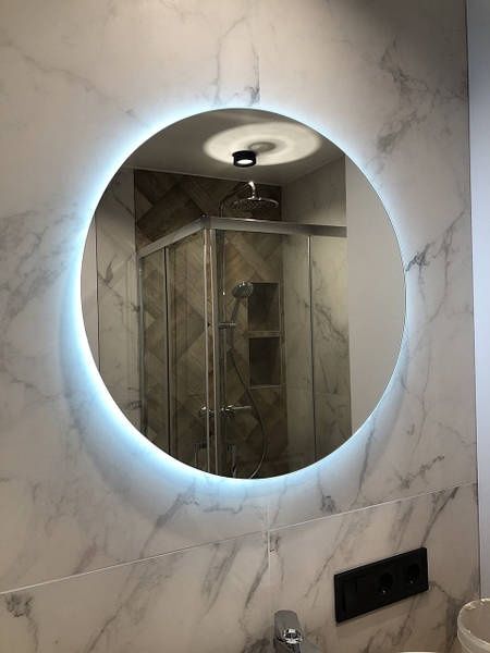 Дзеркало,діаметр 60/70/80/90см Led-підсвітка,безконтактні функції вк