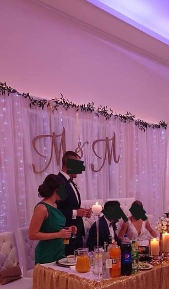 Dekoracja ścianki litery M&M