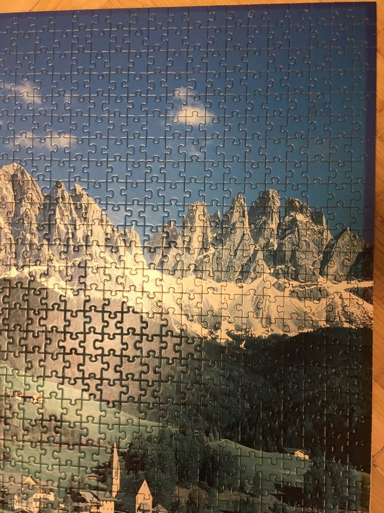 puzzle 1000 alpejski pejzaż jak nowe 50x70cm