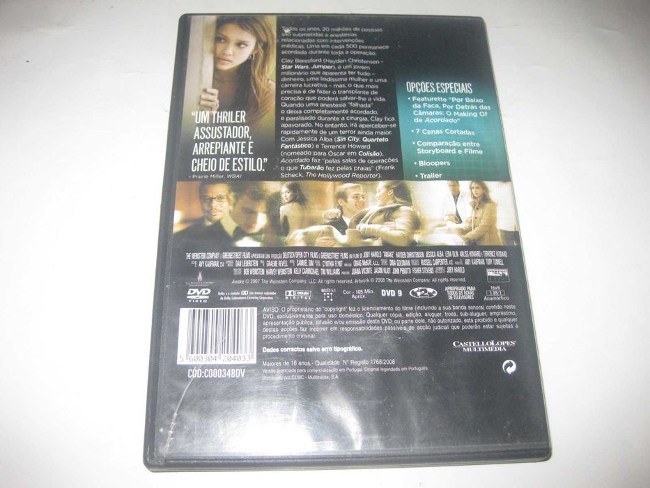 DVD "Acordado" com Jessica Alba