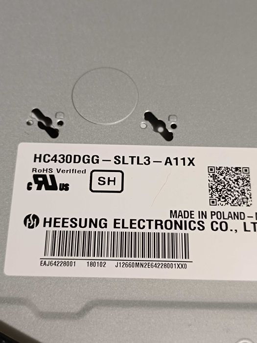 Nowe podswietlanie do LG 43UJ6307  HC430DGG-SLTL3-A11X