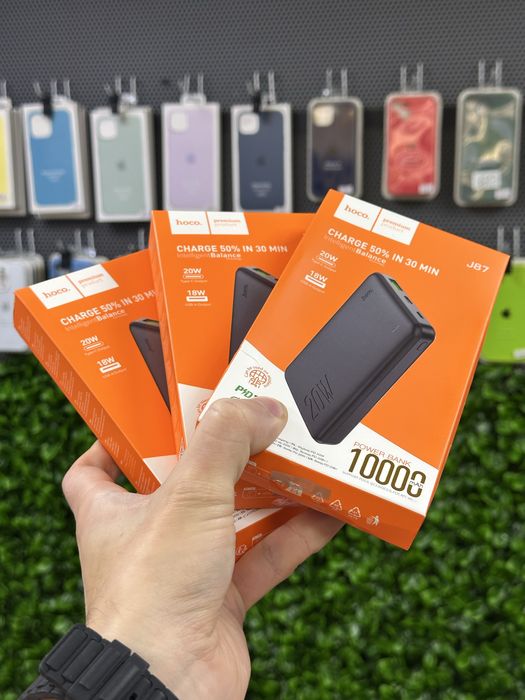 Павербанк Hoco J87 tacker 10000 mah 20W black зарядний пристрій power