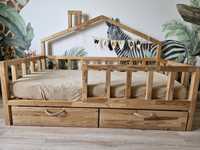 Łóżko domek drewniane plus materac