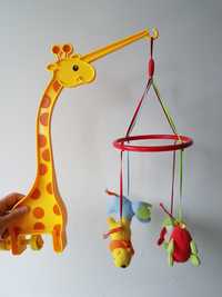IKEA karuzela do łóżeczka pluszowe zwierzęta + holder uchwyt żyrafa