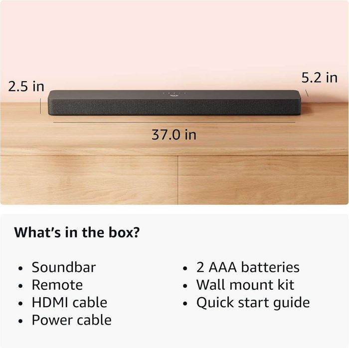 Саундбар Amazon Fire TV Soundbar Plus