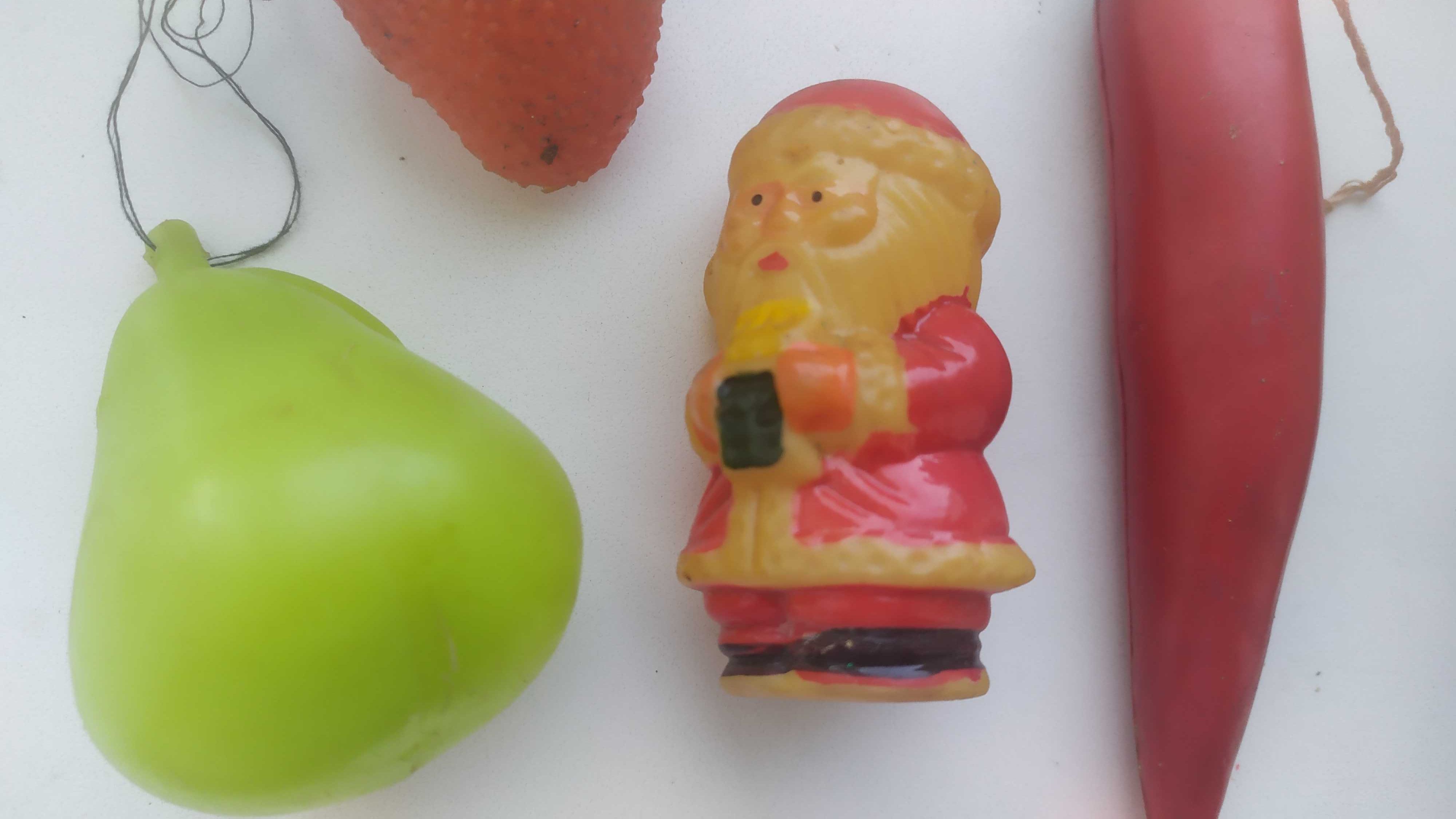 Новогодние ёлочные игрушки советские ссср курица перец мороз