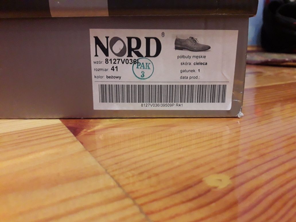 Новые, Модельные, мужские туфли Nord