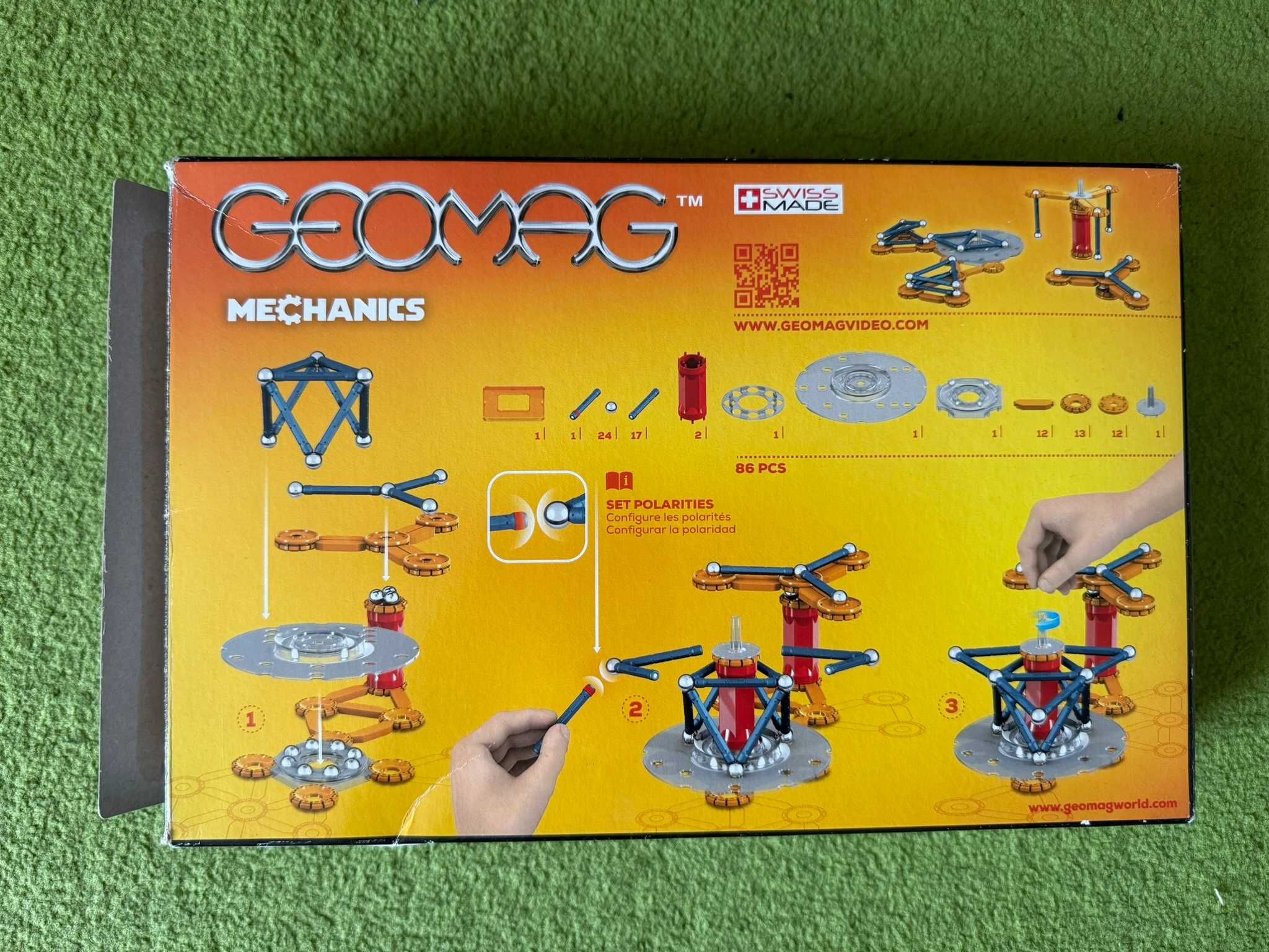 Geomag Mechanics, 86 elementów, brak 1 klocka, dodaję darmowy dodatek!