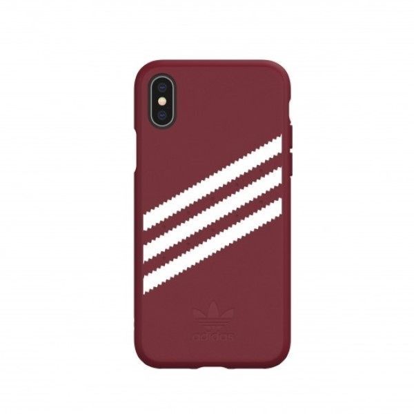 Etui Adidas Or Moulded Pu Suede iPhone X/Xs - Burgundowy