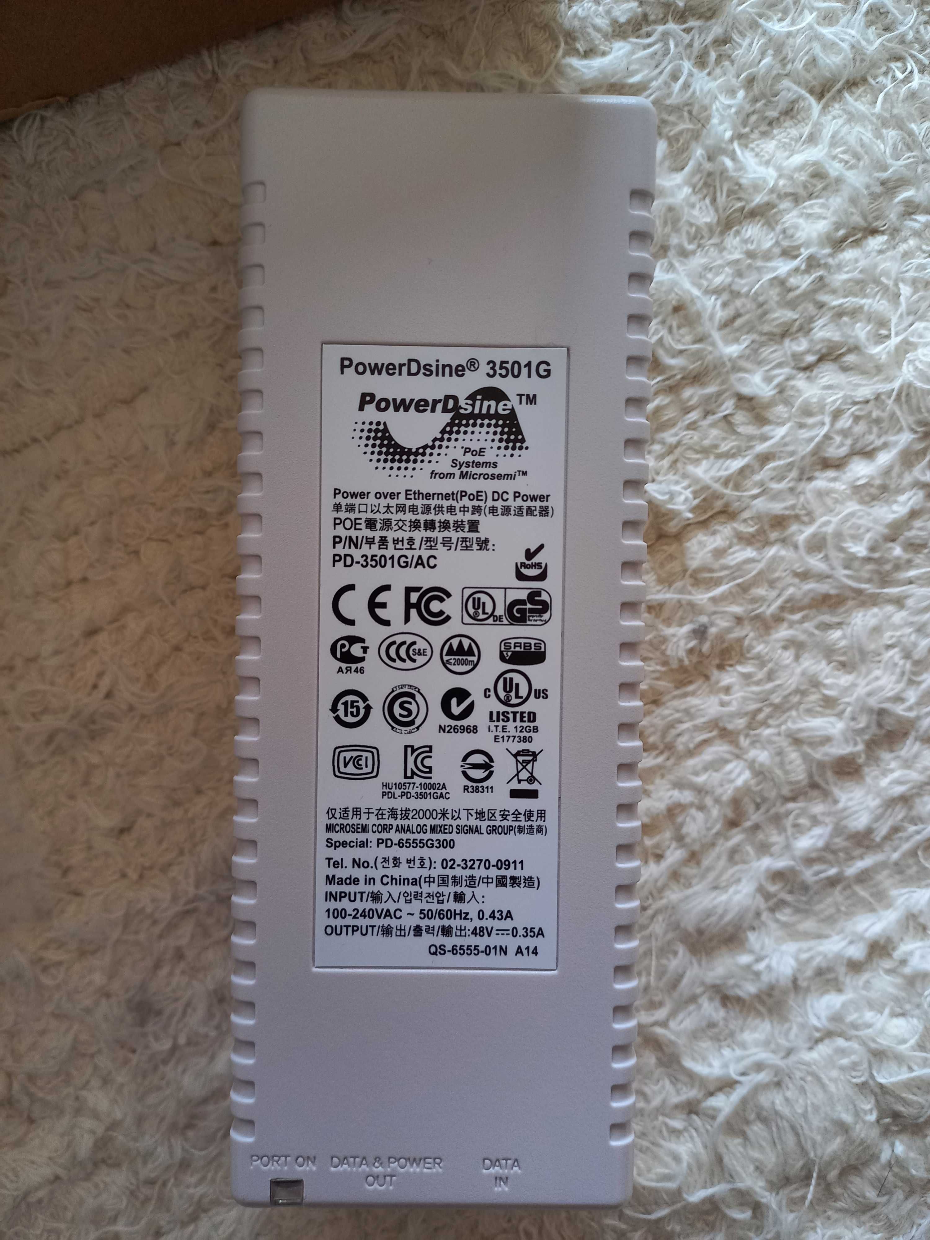 Adaptador PoE Microsemi PD-3501G/AC [Novo]