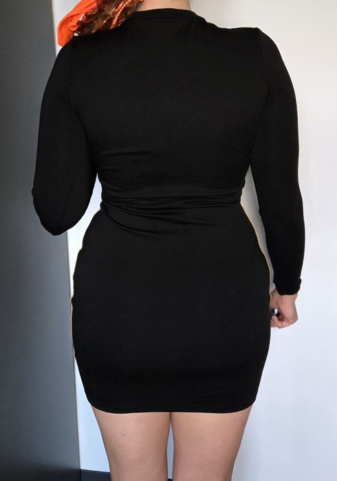 Czarna mini z lampasami H&M