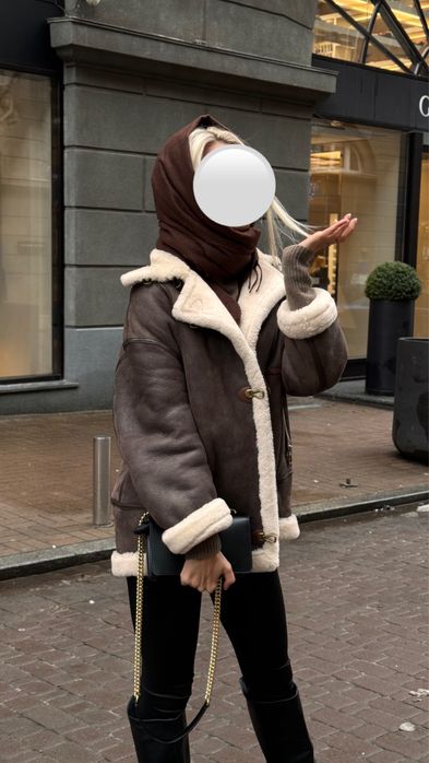 Коричнева дублянка натуральна