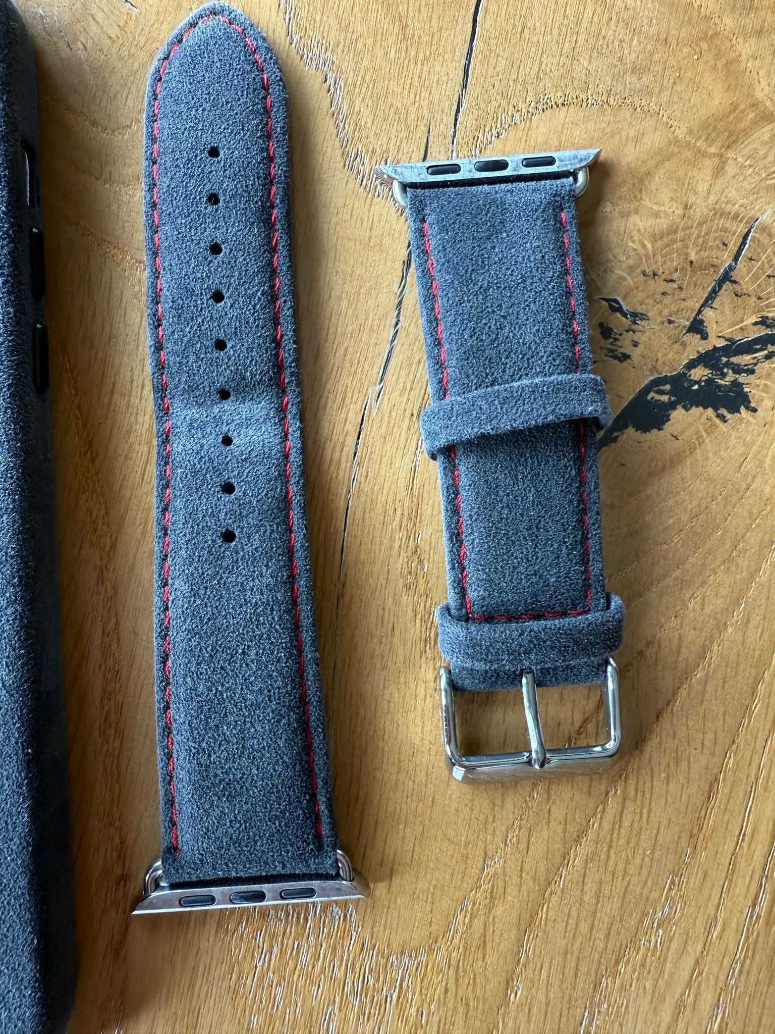 Obudowa etui skóra pasek iWatch iPhone 15 Pro Max alcantara Alcanside