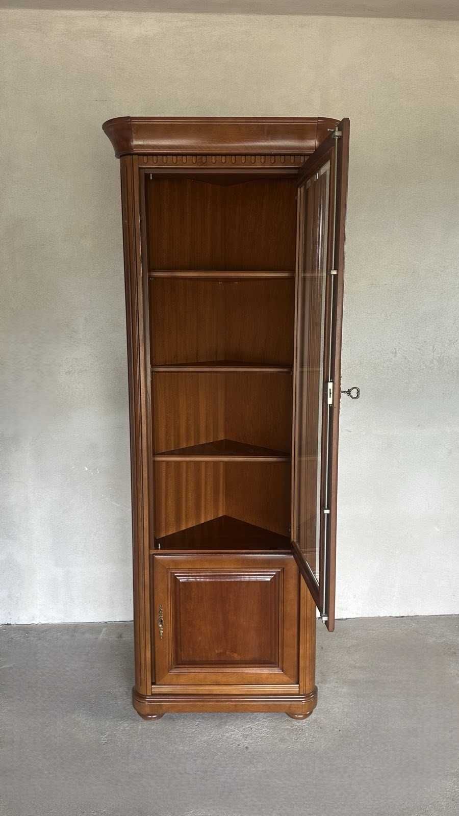 Masywna stylowa witryna narożna FIRENZE dowóz wysyłka