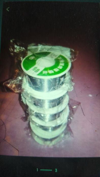 Припой оловяный с флюсом бабина 100 г