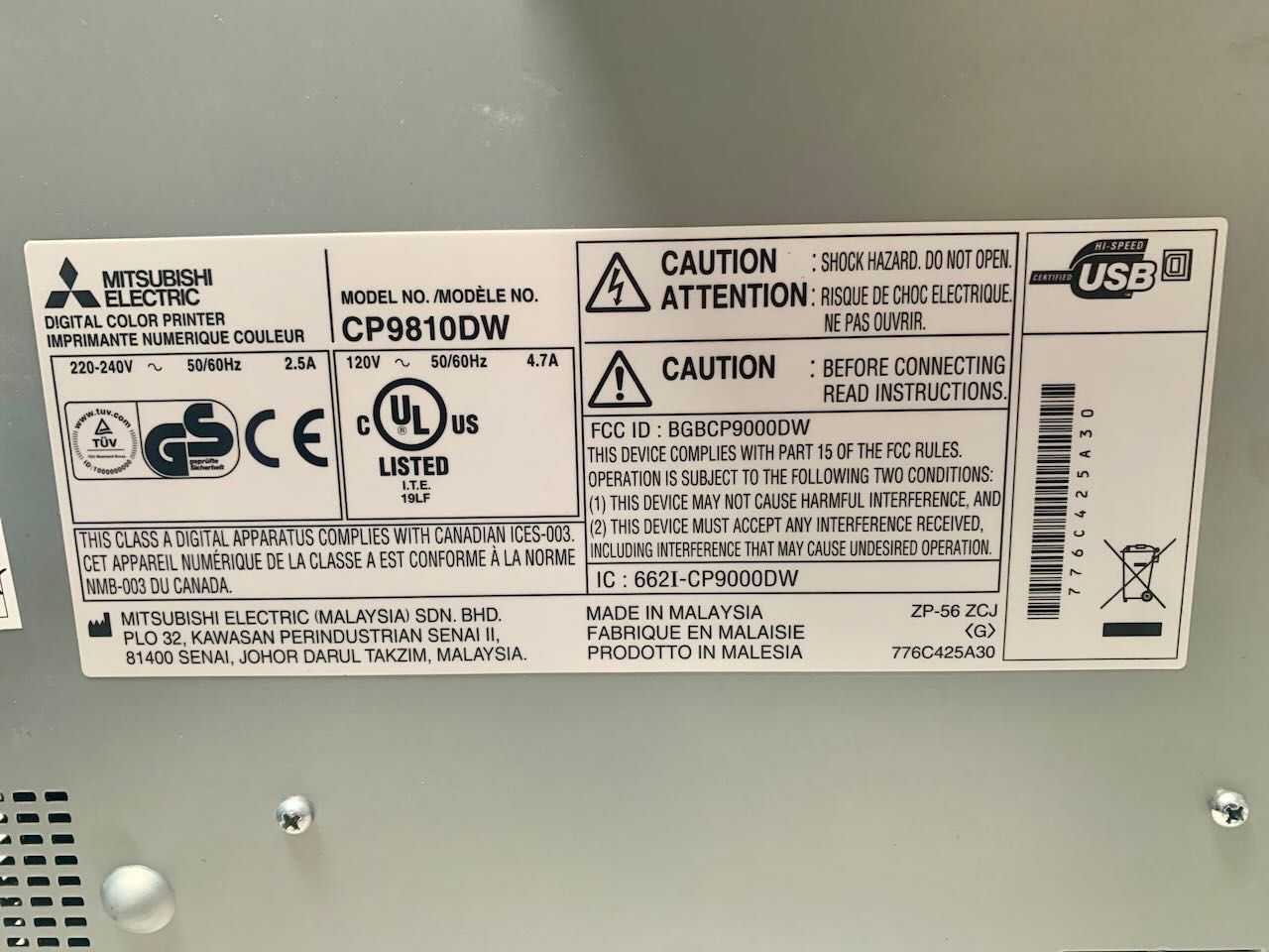 Drukarka Mitsubishi CP 9810 DW