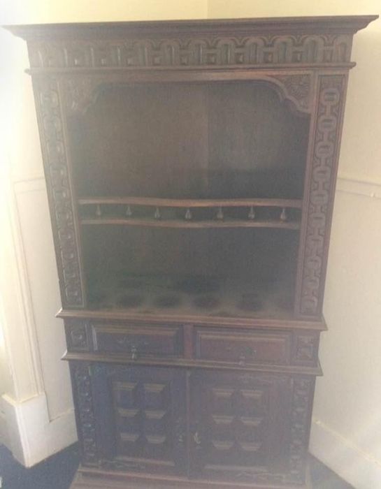 Movel de sala antigo em madeira macica