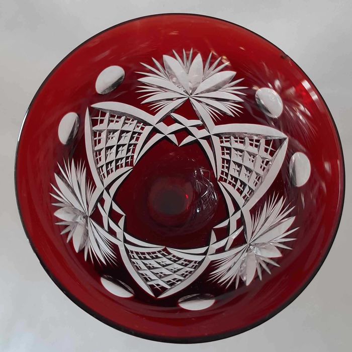 Huta Józefina Szklarska Poręba Rubinowy Kielich do Wina ok. 1920