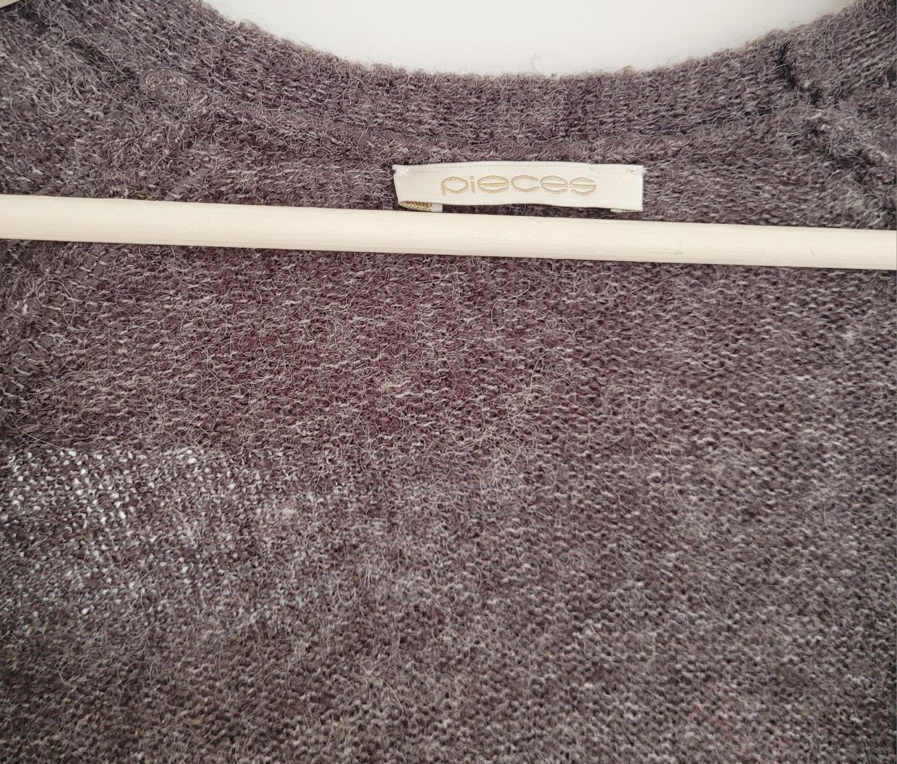 Długi kardigan sweter wiosenny przejściowy pieces S casual basic