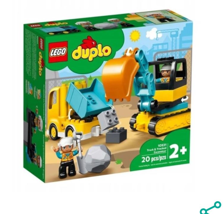 LEGO Duplo 10931 Ciężarówka i koparka gąsienicowa