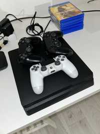 PS4 Semi novo e comandos