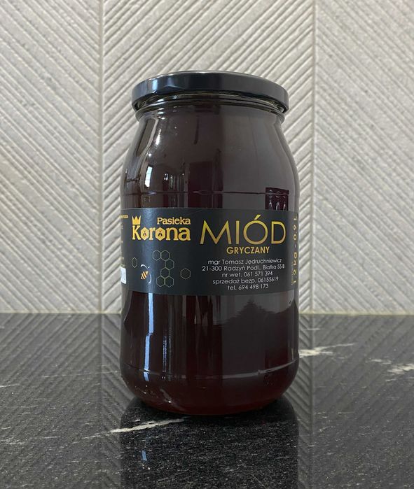 Miód Gryczany z własnej pasieki 1,2 kg