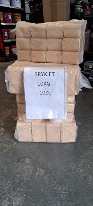 Brykiet drzewny worek 10 kg sosnowy opałowy do kominka kotła
