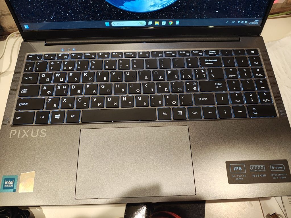 Ноутбук Pixus Link 15.6 IPS DDR4 16ГБ, SSD 256ГБ Windows 11pro новий!!
