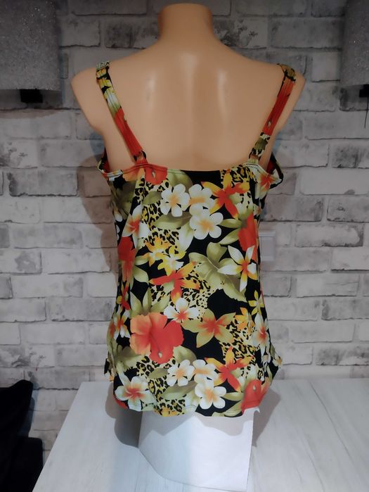 kostium kąpielowy zakryty brzuch tankini 4XL / E marszczenia falbanka