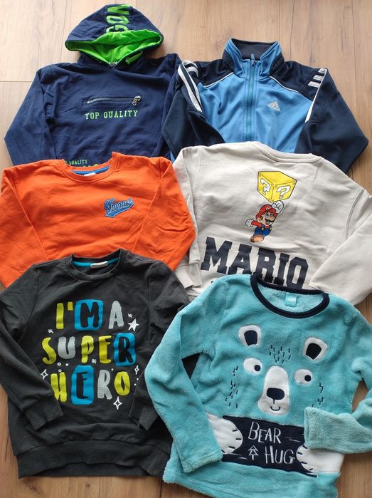 Zestaw Bluzy 122 mix Mario Adidas z kapturem polarowa