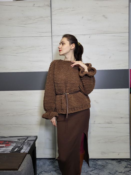 Плюшевий в'язаний светр