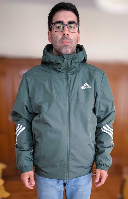casaco verde adidas tamanho M