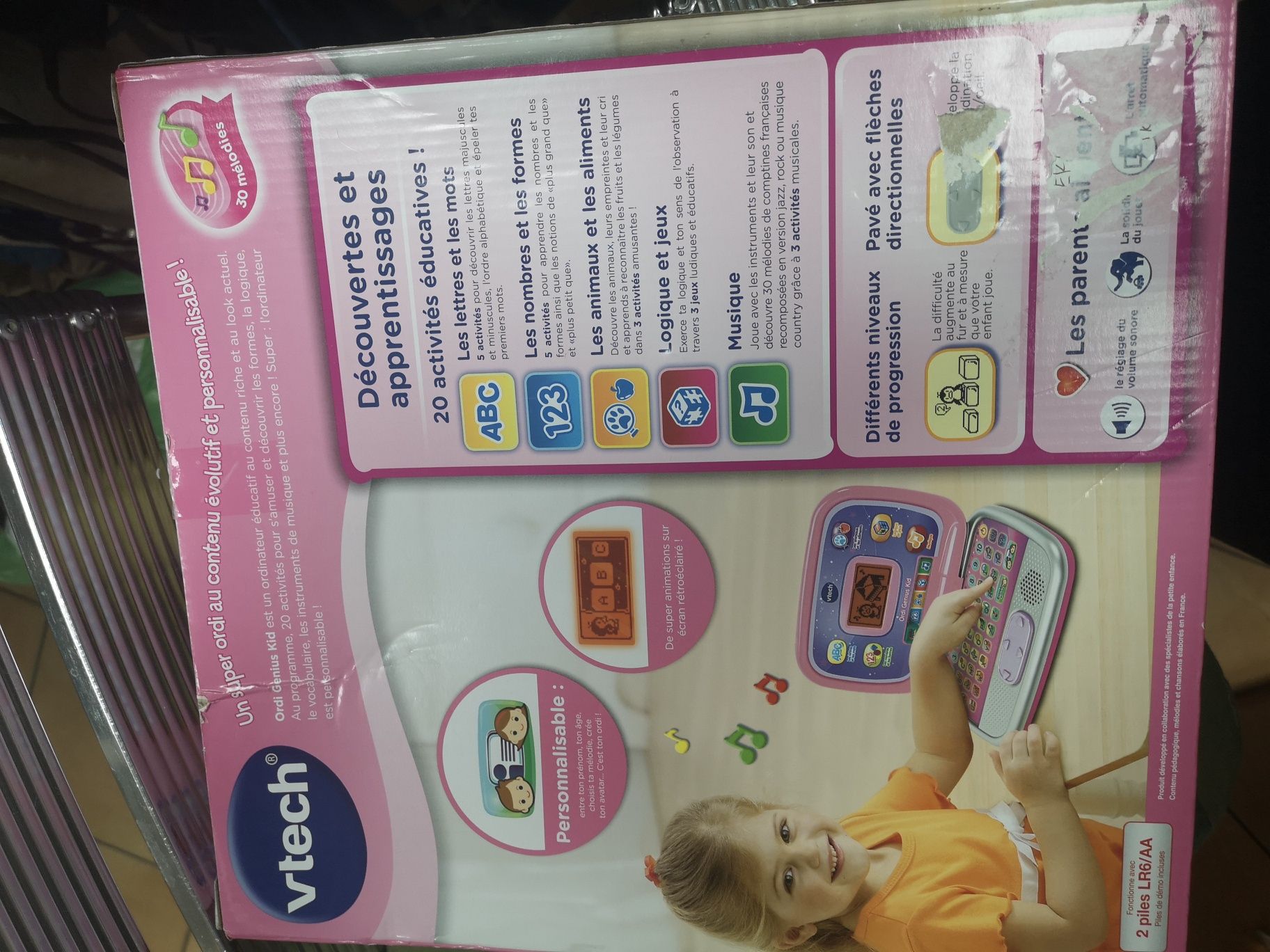 Vtech różowy zabawkowy laptop edukacyjny