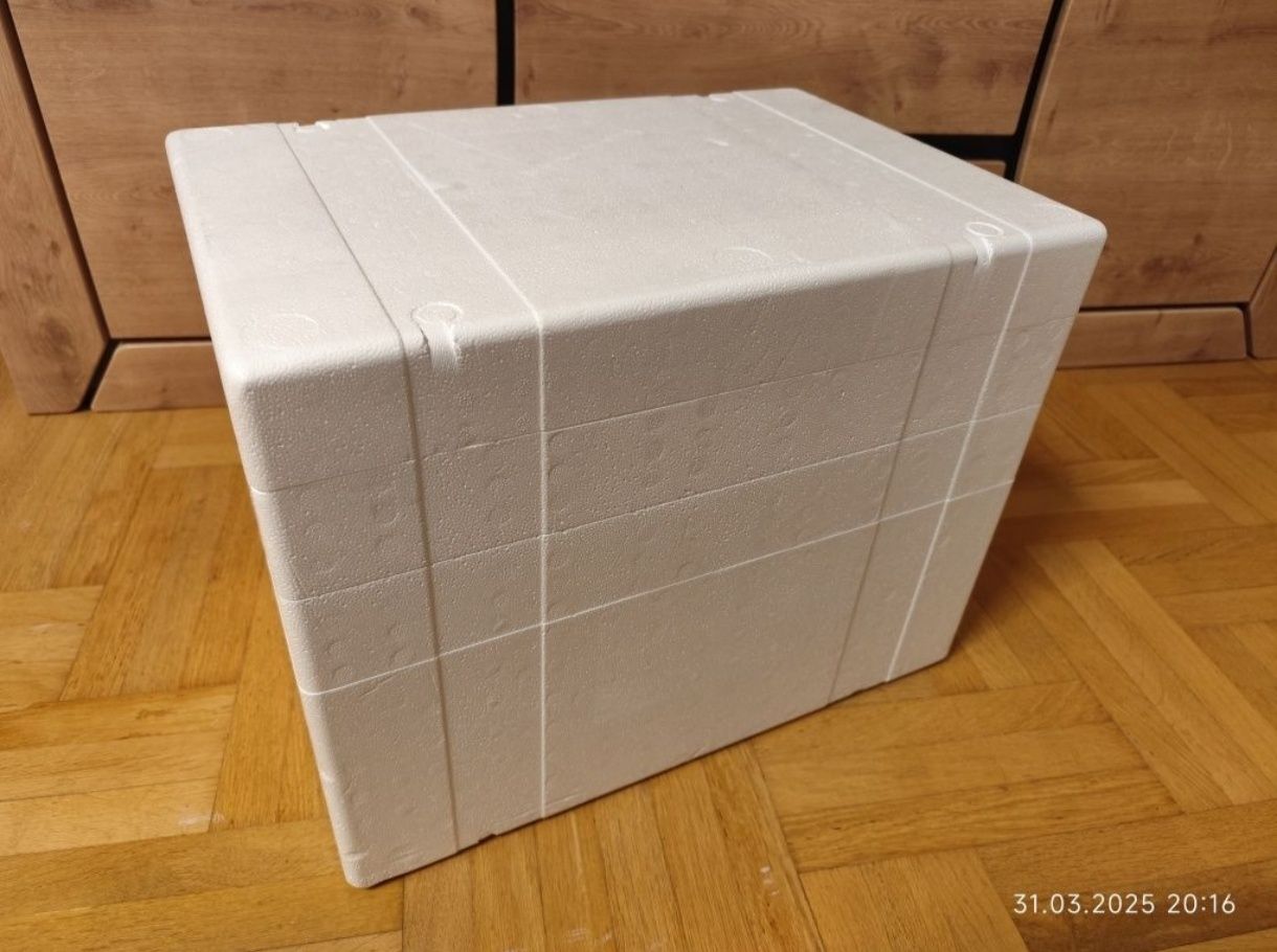 Styrobox pojemnik styropianowy izotermiczny 50x34x38,5 + 6 wkładów