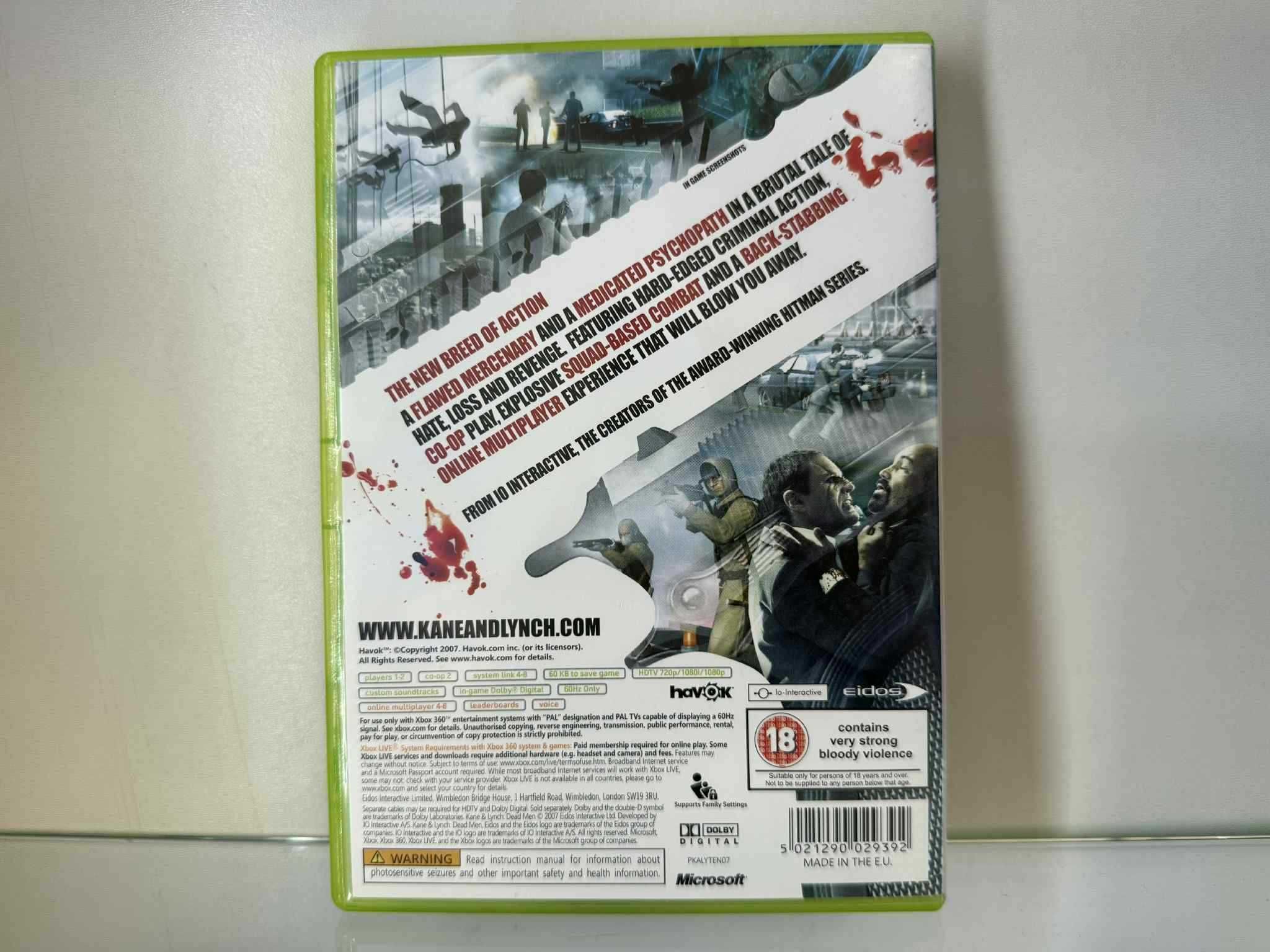 Gra na konsole XBox 360 Kane&Lynch: Dead Men +18