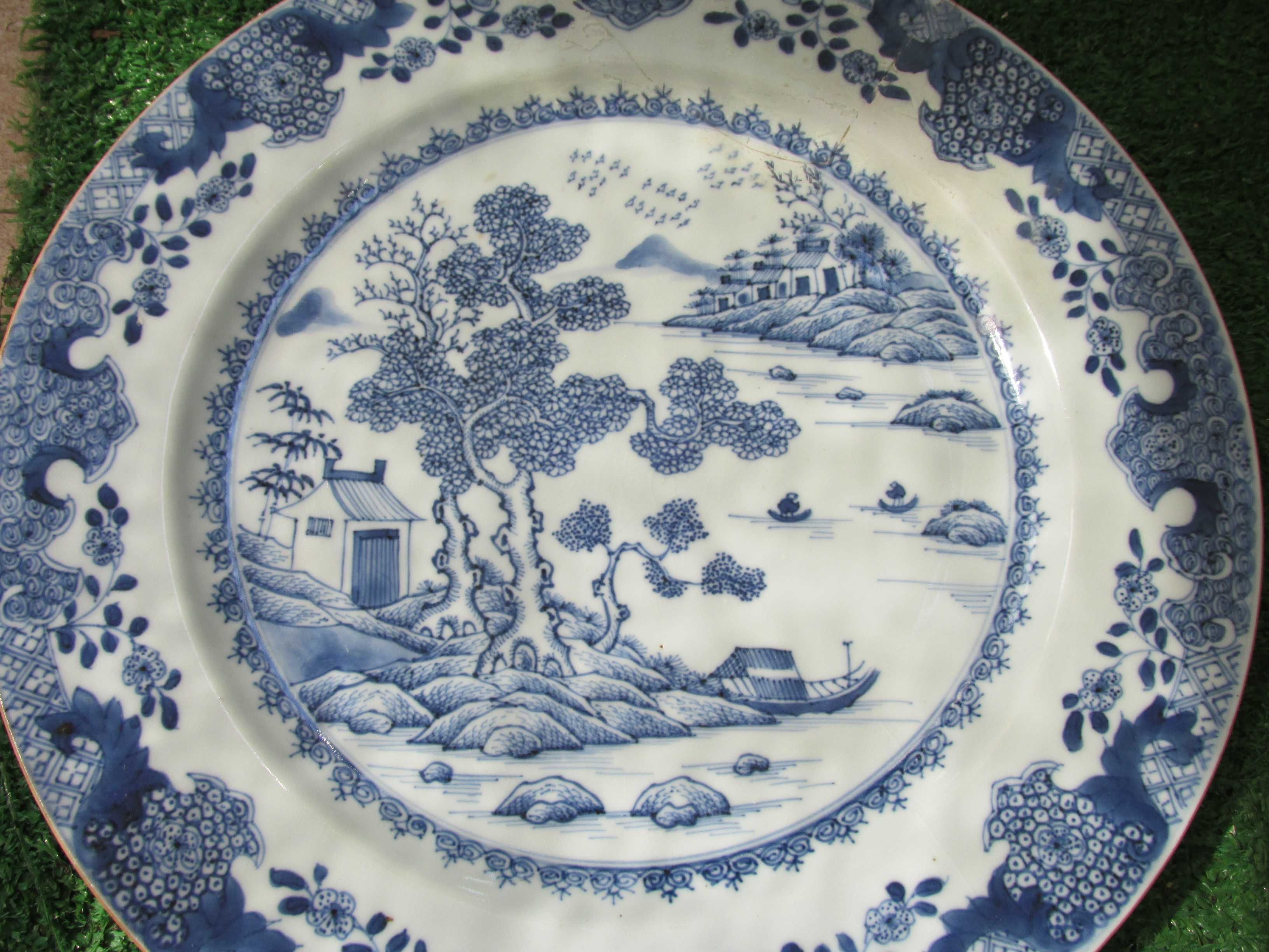 Stary talerz  Duży  Antyk Oryginalny    乾隆   - Qianlong - Chiny