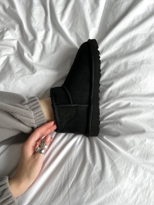Уги Мужские UGG Ultra Mini Black (Замша) Size 39 ТОП