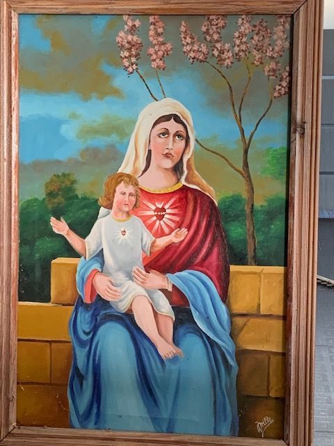 Matka Boska - obraz olejny na płótnie z ramą 100x70