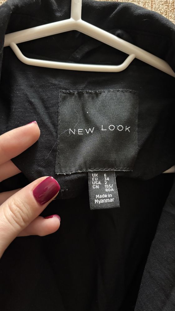 Тренч чорний New Look